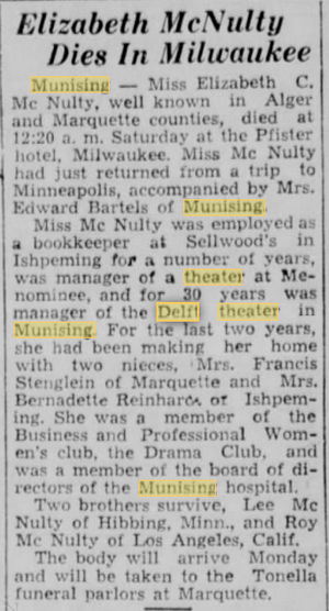 Delft Theatre - Former Manager Passes Away In 1946 (newer photo)